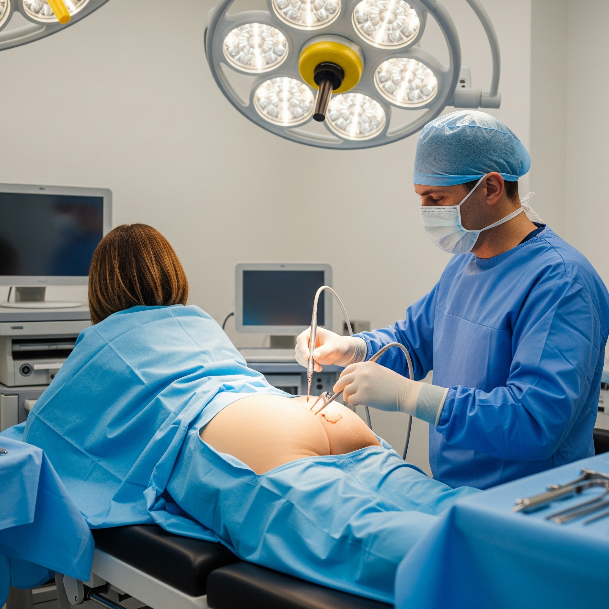 Illustration of Buttock Reshaping (BBL)