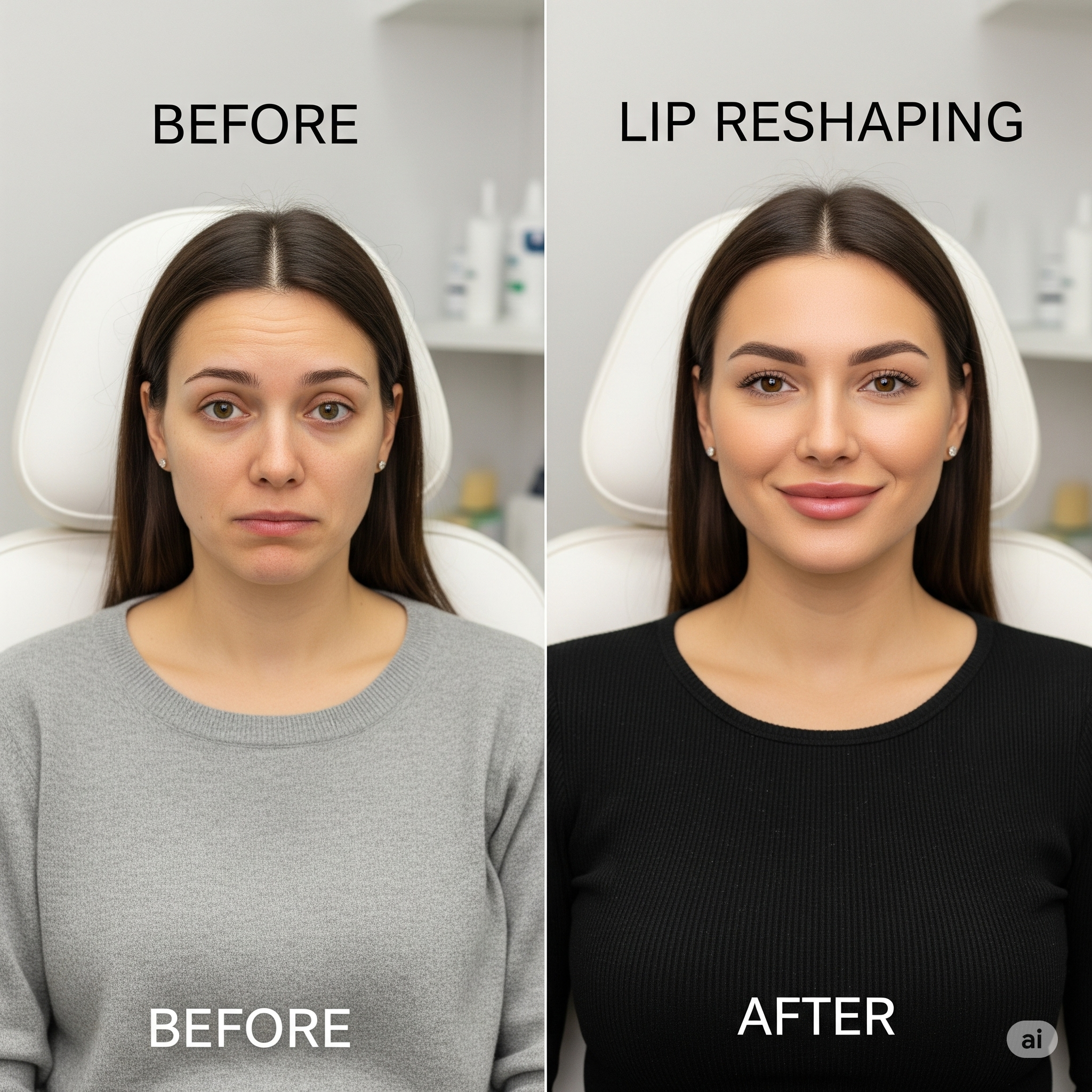 Illustration of Lip reshaping treatment