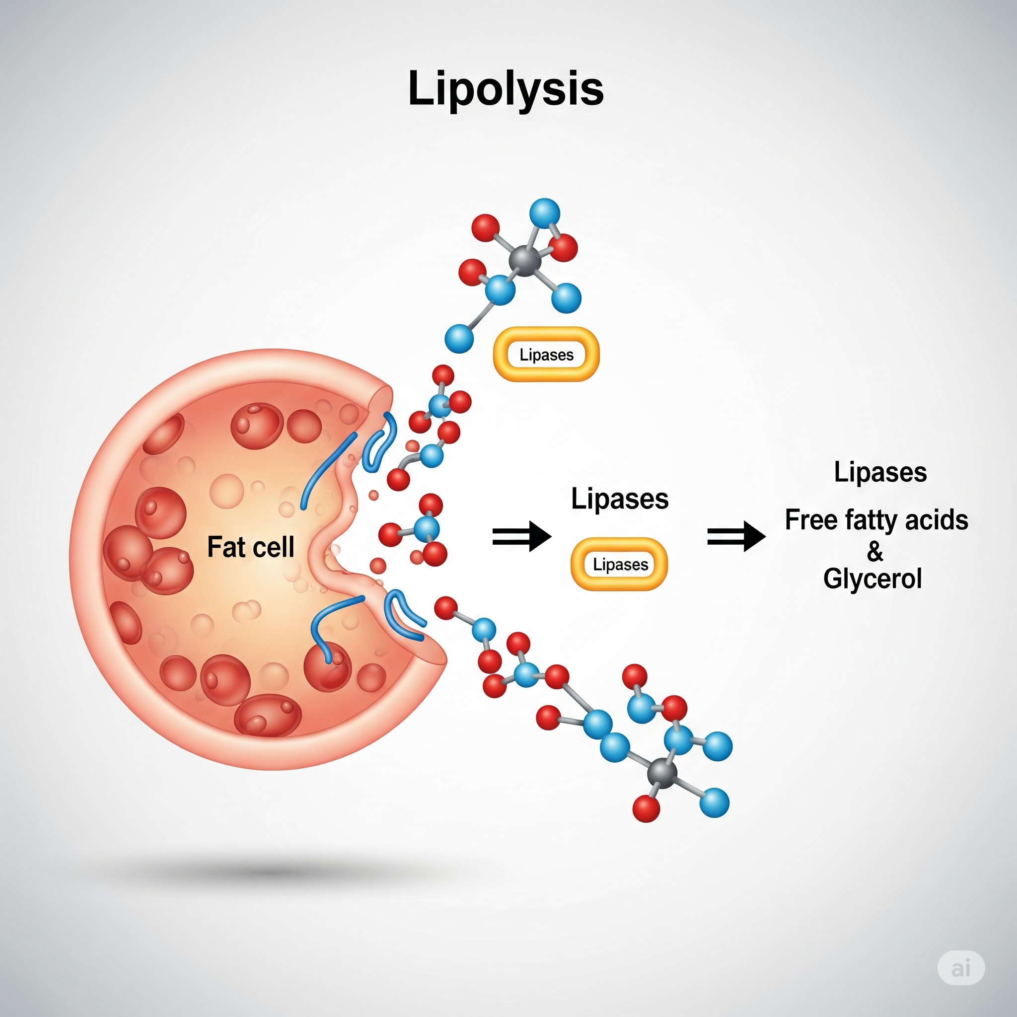 Illustration of Lipolysis (Fat Dissolving Injections)