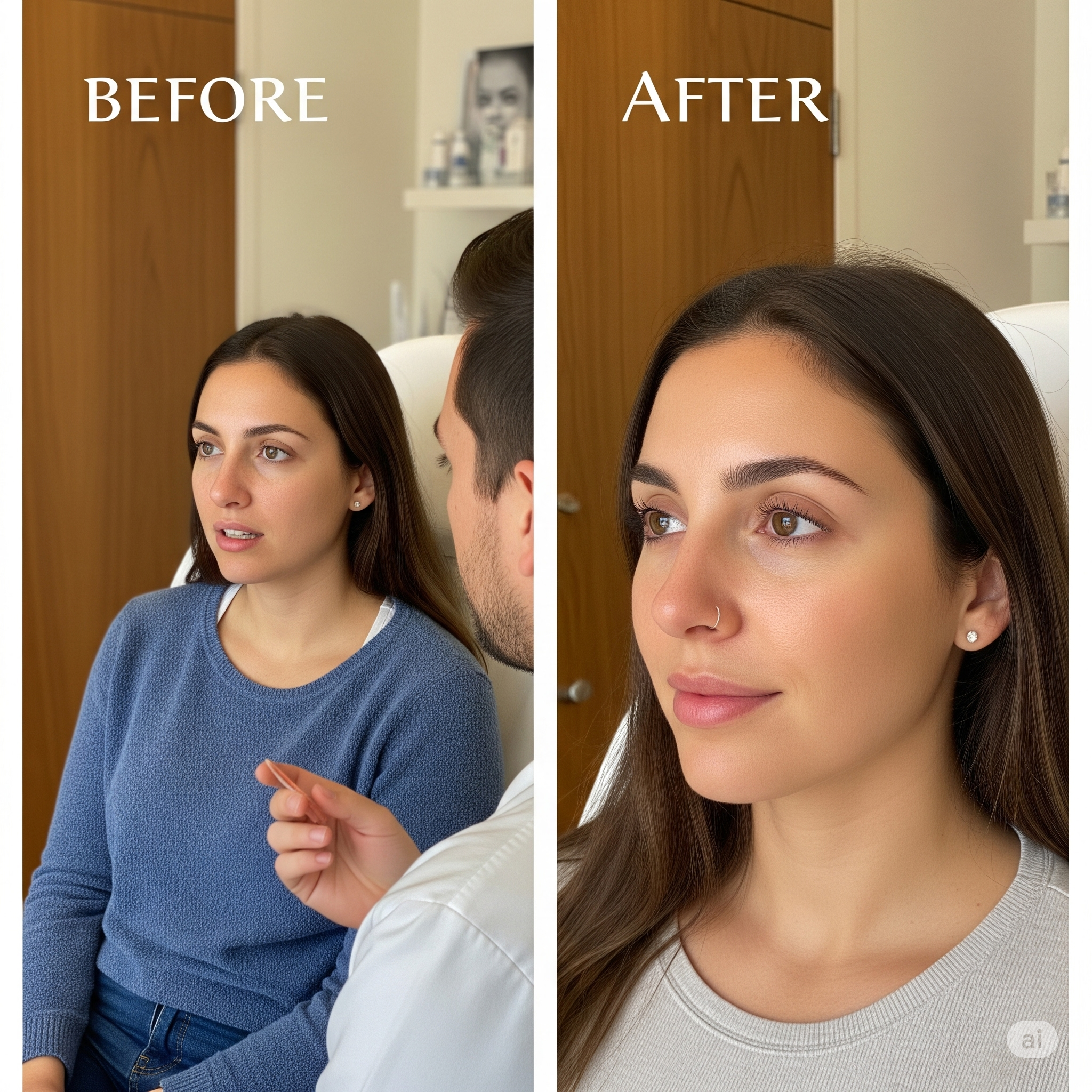 Illustration of Nose Reshaping (Non-Surgical) treatment