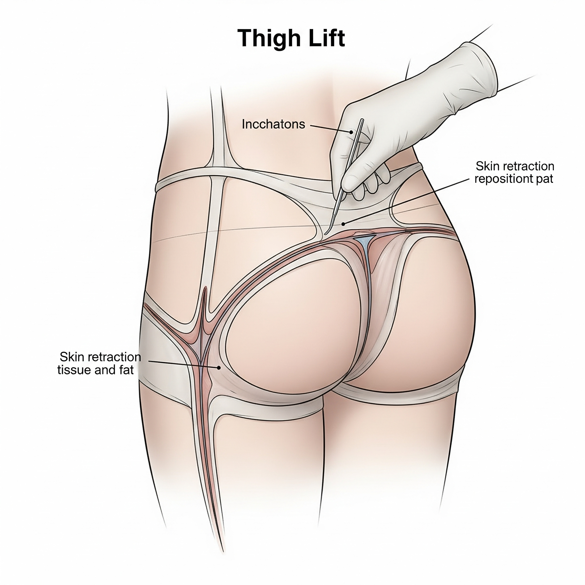 Illustration of Thigh Lift