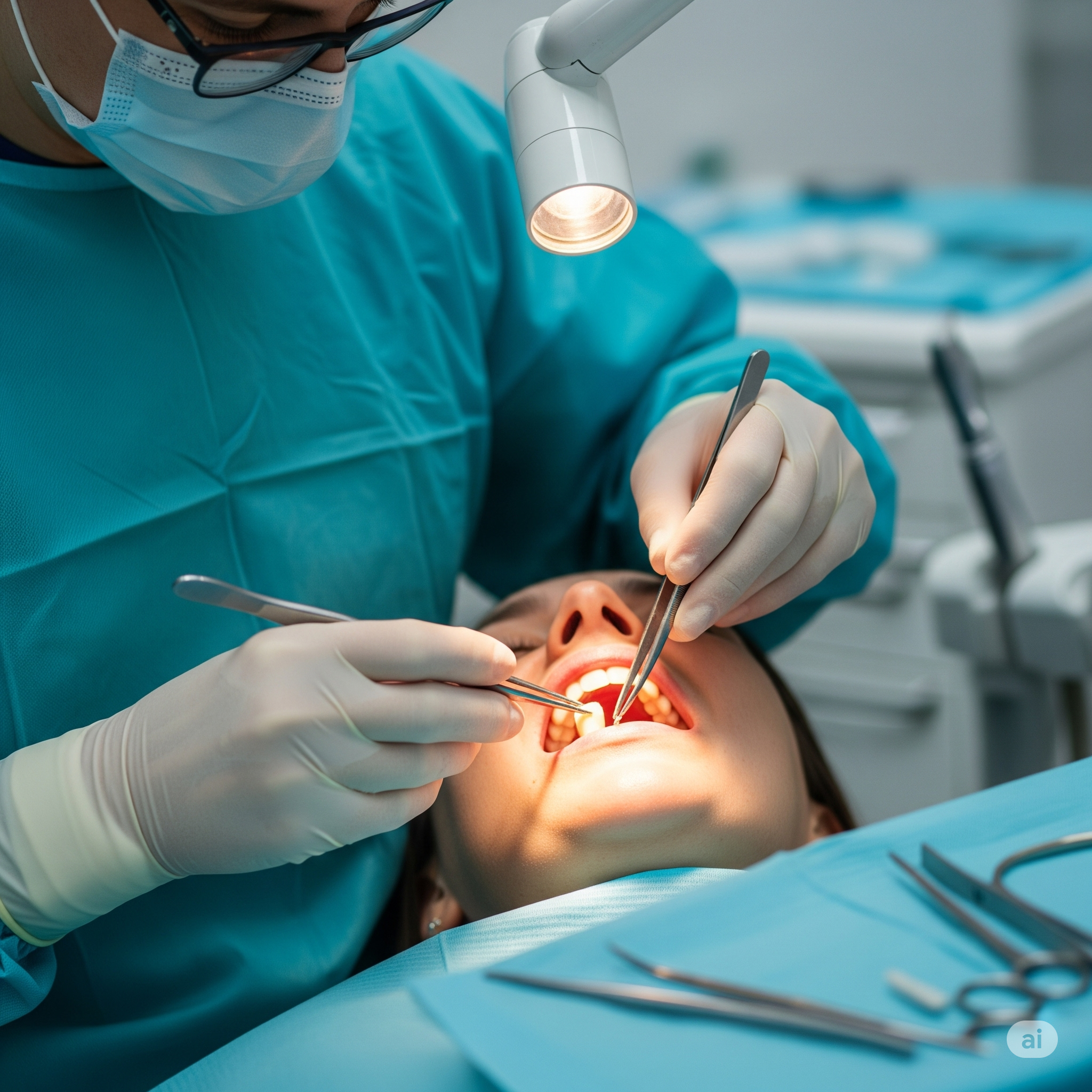 Illustration of Tooth Extraction