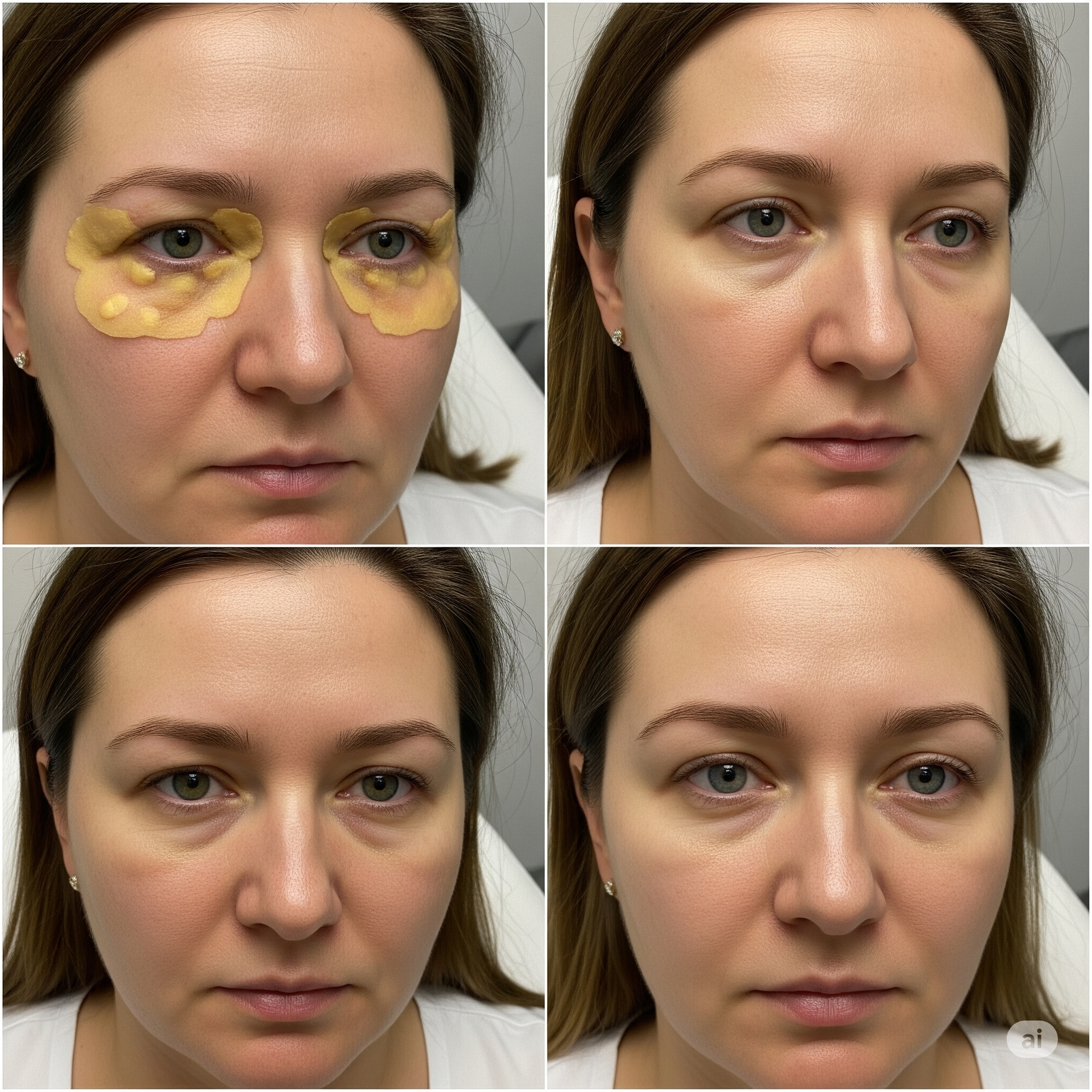Illustration of Xanthelasma, plasma arc treatment